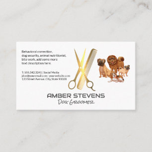 Carte De Visite Pack de chiens   Comb ciseaux