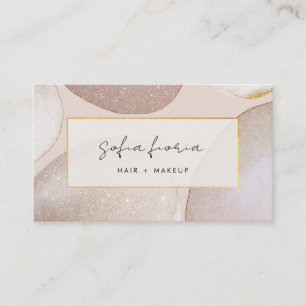 Carte De Visite Paillettes dorées blush modernes chic