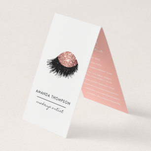Carte De Visite Paillettes Rose Gold pour les Yeux