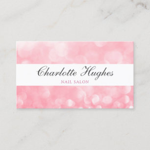 Carte De Visite Paillettes roses modernes chic
