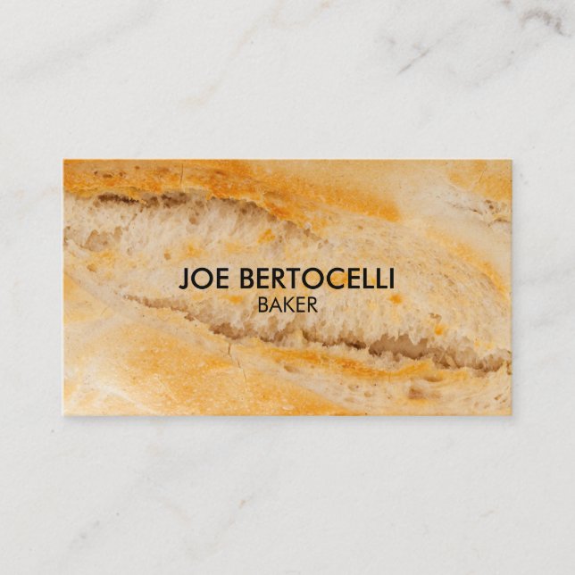 Carte De Visite Pain à boulanger personnalisable (Devant)