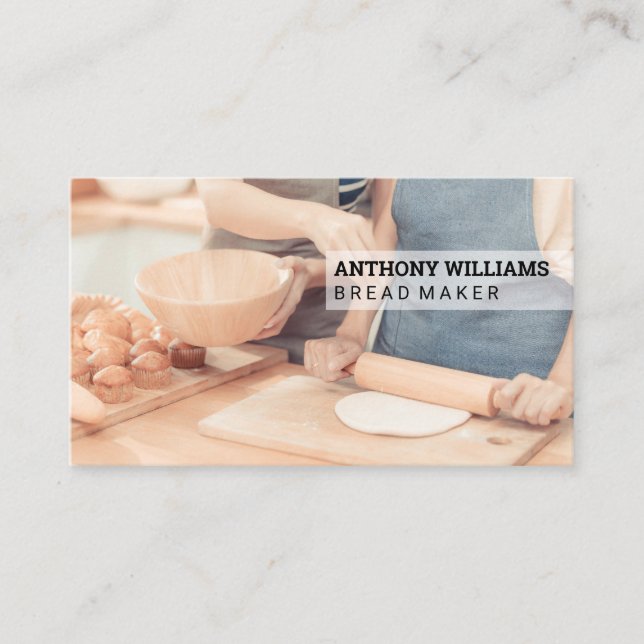 Carte De Visite Pain de roulement | Cuisine en cuisine (Devant)
