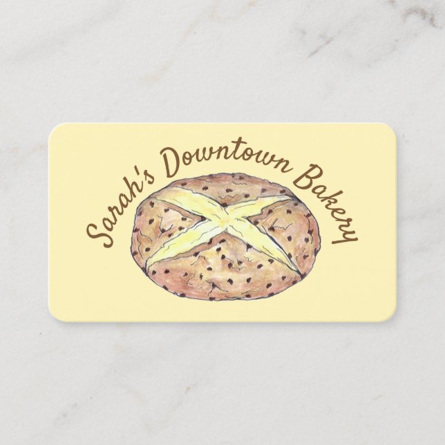 Carte De Visite Pain de soude irlandais Pain boulangerie Pâtisseri (Devant)