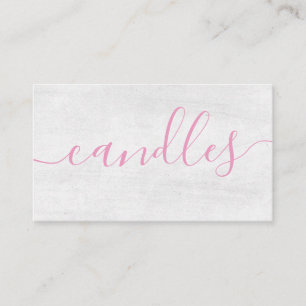 Carte De Visite Paint Pink Fait À La Main Candle Soy Fraise
