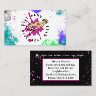 Carte De Visite Paint Splatter