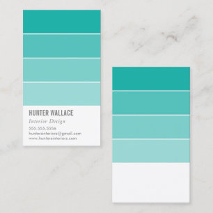 Carte De Visite PAINT SWATCHIP décoration moderne ombre vert jade