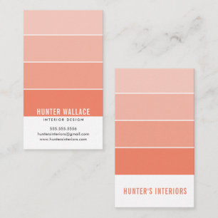 Carte De Visite PAINT SWATCHIP intérieurs modernes ombre orange