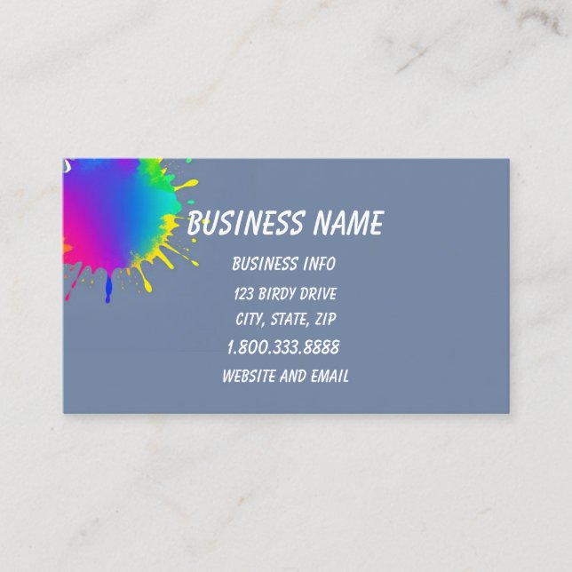 Carte De Visite Paintball Logo Joueur Pop Art Graphisme (Devant)