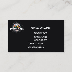 Carte De Visite Paintball Logo Joueur Pop Art Graphisme