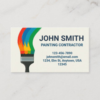 Carte De Visite Painting Contractor Business Card