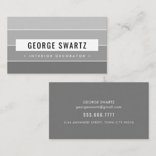 Carte De Visite PAINTURE MODERNE SWATT simple gris gris gris gris