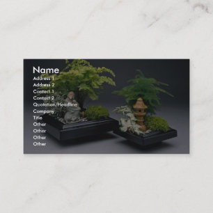 Carte De Visite Paires d'arbres de bonsaïs avec les chiffres