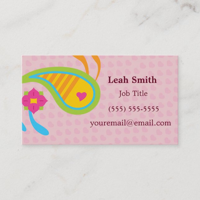 Carte De Visite Paisley Fun (Devant)
