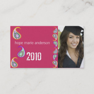 Carte De Visite Paisley Senior Pictures Senior Profile Card