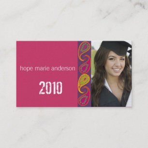 Carte De Visite Paisley Senior Pictures Senior Profile Card