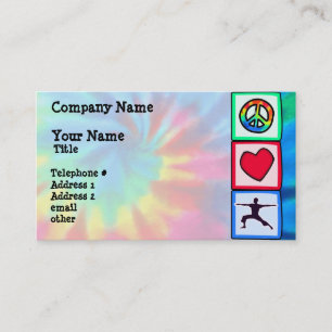 Carte De Visite Paix, amour, yoga