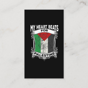 Carte De Visite Palestine Coeur Gaza Paix racines palestiniennes