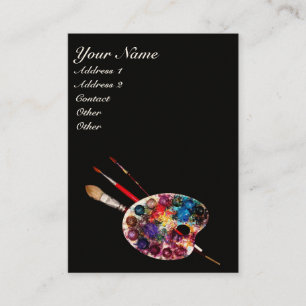 Carte De Visite PALETTE DE COULEUR/ Peintre, Artiste, Matériaux D'