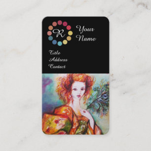 CARTE DE VISITE PALETTE DE COULEURS D'ARTISTE DE MAQUILLAGE POUR F