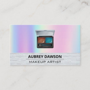 Carte De Visite Palette de maquillage et pinceau Rainbow Blend