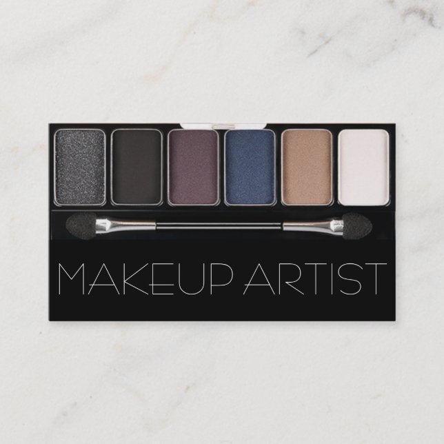 Carte De Visite Palette d'ombre Smokey Maquillage Artiste Cosmétiq (Devant)