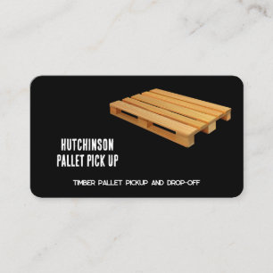 Carte De Visite Palette en bois noir