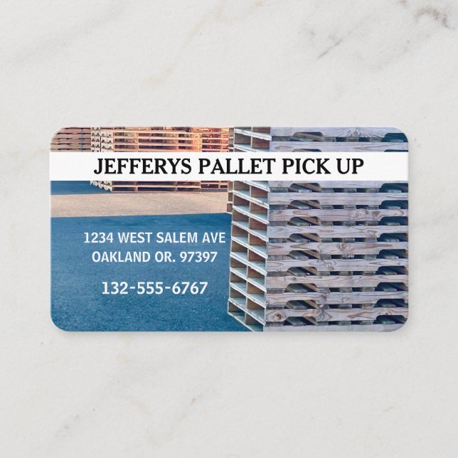 Carte De Visite Palette en bois professionnelle (Devant)