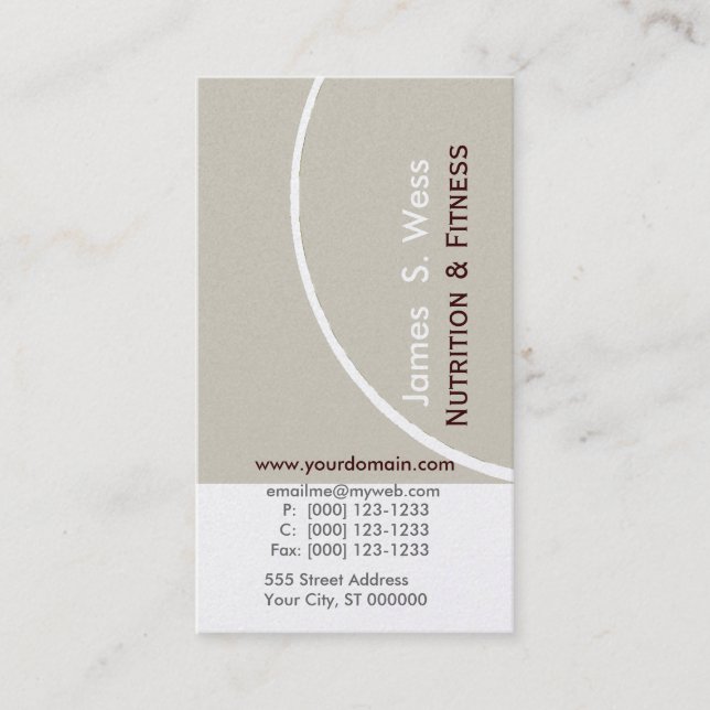 Carte De Visite Pâlissez le professionnel unique moderne simple (Devant)
