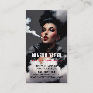 Carte De Visite Panache de vapeur blanche et noire