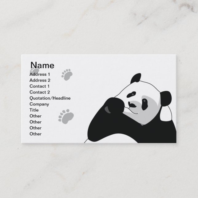 Carte De Visite Panda - affaires (Devant)