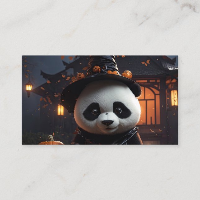 Carte De Visite Panda d'Halloween (Devant)
