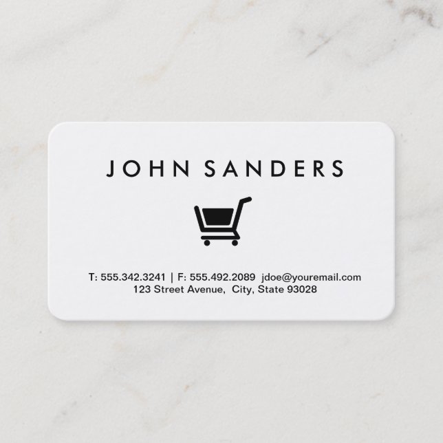 Carte De Visite Panier / Commerce électronique (Devant)