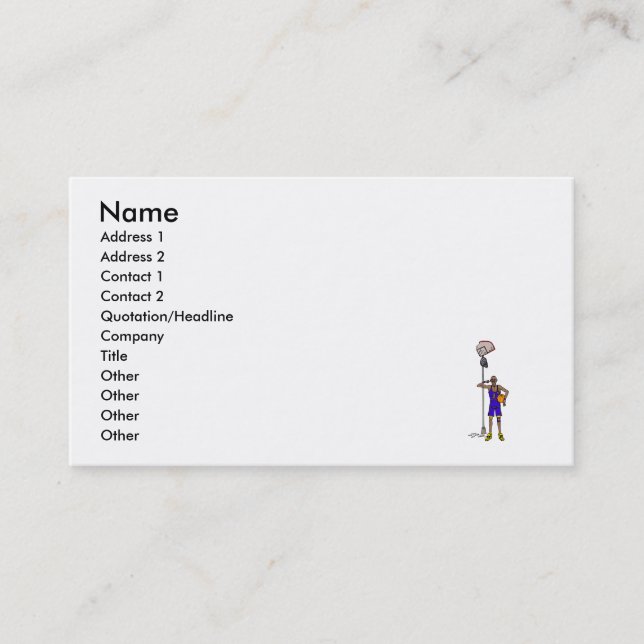 Carte De Visite Panneau arrière cassé (Devant)