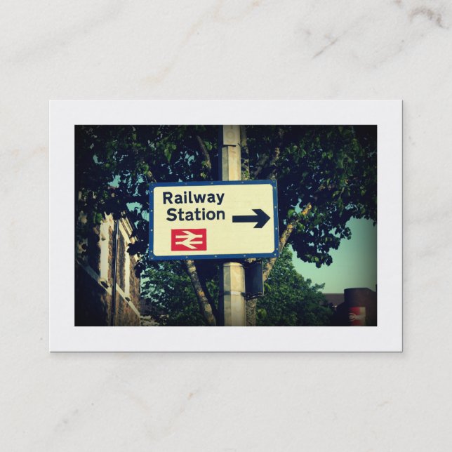 Carte De Visite Panneau de station (frontière) (Devant)