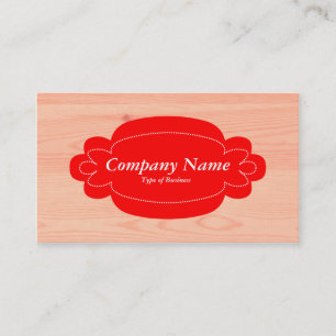 Carte De Visite Panneau décoratif 01 - Rouge - Bois