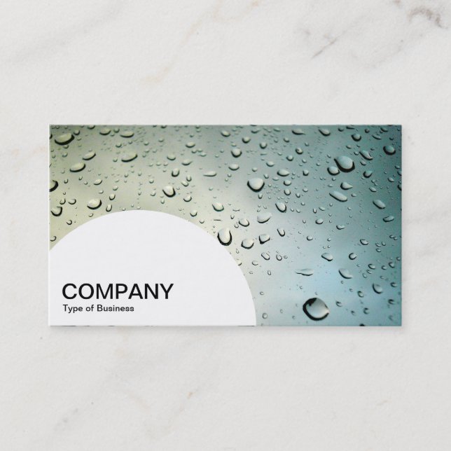 Carte De Visite Panneau en demi-cercle - Pluie sur ma fenêtre (Devant)