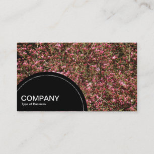 Carte De Visite Panneau en demi-cercle (points) - Fleur de cerise 