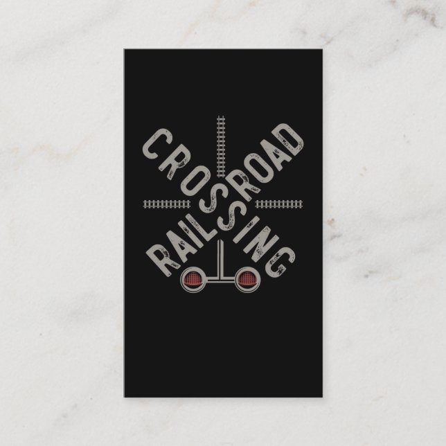 Carte De Visite Panneau ferroviaire Locomotive Retro Trainspottrai (Devant)