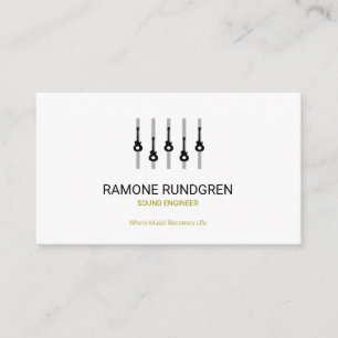 Carte De Visite Panneau sain créatif simple simple d'égaliseur