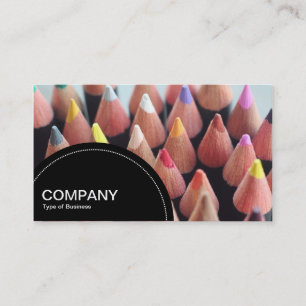 Carte De Visite Panneau semi-cercle (points) - Crayons couleur