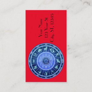 Carte De Visite Panneau solaire Zodiac Calendrier Astrologie Thund
