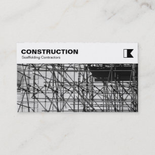 Carte De Visite Panneau supérieur - Construction - Photo d'échafau