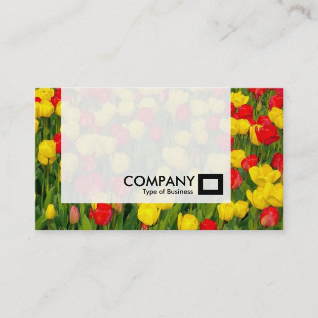 Carte De Visite Panneau - Tulipes rouges et jaunes (Devant)