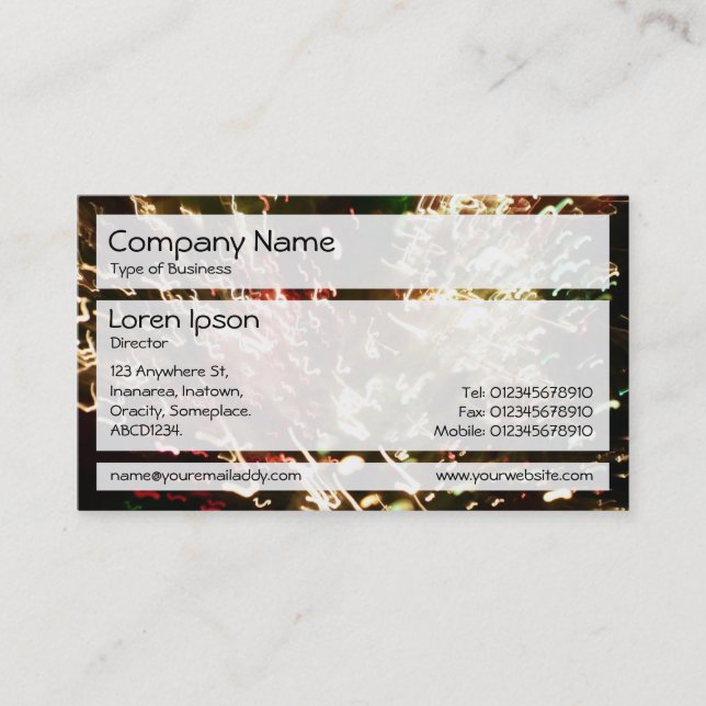 Carte De Visite Panneaux 02 - Lampe optique Fibre (Devant)