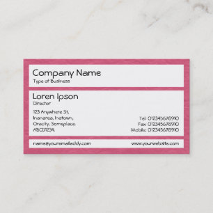Carte De Visite Panneaux - Crimson en papier crémeux