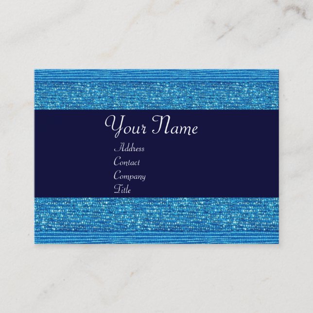 CARTE DE VISITE PANNEAUX DE MODE BLEUE (Devant)