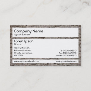 Carte De Visite Panneaux - écorce 01