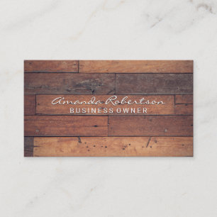Carte De Visite Panneaux en bois