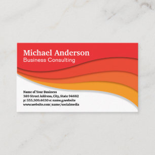 Carte De Visite Panneaux rouge orange jaune