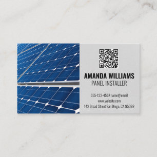 Carte De Visite Panneaux solaires   Code QR